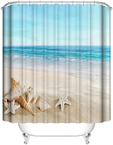 4 парчиња Летна Завеса За Туширање На Плажа Поставува Декор За Бања Во Морето Океан Со Килими Што Не Се Лизгаат Бања Подлога Во Форма На