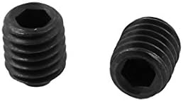 AEXIT 100PCS црни додатоци M5 x 6mm легура челик хексадецимален приклучок постави грутки завртки без глава за надзор на кабли за кабли за чаши