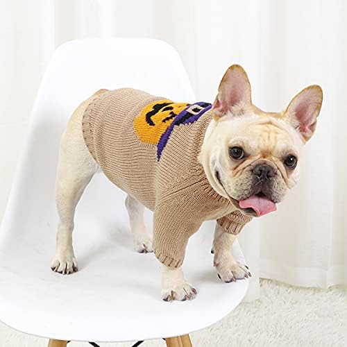 Џемпери куче зимска топла облека - џемпер за кучиња за Ноќта на вештерките мека удобна облека за миленичиња за одмор за мачка и кученце