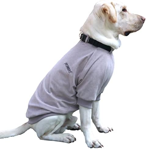 Арунс Екстра големи кучиња јакни облеки џемпери со јака поводник прстен за Лабрадор Ротвејлер Велики Дане, Греј, 9x-голем