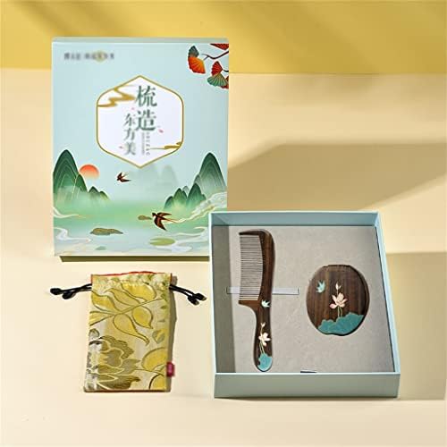 SDFGH Подарок кутија Пеперутка танц лотос огледало поставена долга коса кратка коса лична подарок за нега на коса чешел (боја: а, големина