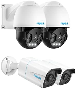 Reolink 4K Безбедносни камери на отворено POE, Паметно откривање на човекот/возило, работа со паметен дом, Timelapse, 24/7 снимање,