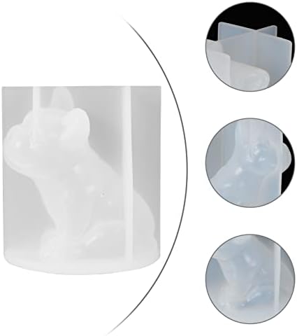 Хемотон 3 парчиња куче DIY силиконски стерео употреба уметничка смола за кастинг во форма на глина премија флексибилна свеќа