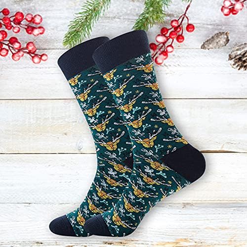 Gxlong Божиќни памучни меки чорапи машки атлетски глуждови чорапи перница за трчање чорапи за мажи жени Божиќни подароци чорапи чорапи