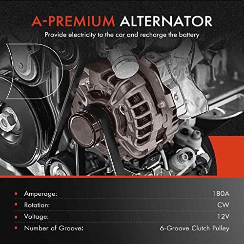 А-премиум алтернатор компатибилен со Chrysler 300 11-21 & Dodge Challenger 15-21, Charger, Durango & Jeep Grand Cherokee 11-20