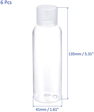 M метарност 6 парчиња пластични празни шишиња за стискање - тонер за климатизација на шампон, чисти шишиња за дистрибуција се применуваат за домаќинство