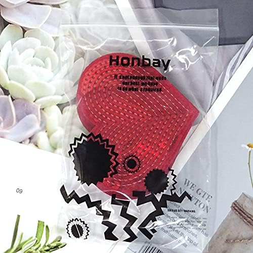 Honbay 12 парчиња сјајни срцеви секвенци лепетено железо на шиење на апликација за сјај на Денот на вineубените, извезени закрпи за облека