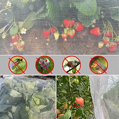 Ултра фино градинарско пребивање 4'x10 'растителни штетници за штетници ги покрива птиците внатрешен двор комарци за мрежно дрво од зеленчук