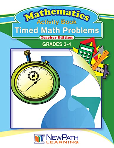 Time Parter Suction Timed математички проблеми со репродуктивната работна книга, 3-4 одделение 3-4