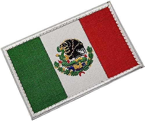 Мексико меѓународно знаме Мексиканска земја амблем везени воени тактички морал значки шива на рамо аплицирај за моторциклични