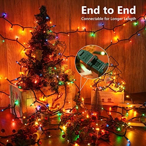 Toodour LED ICICLE светла, 360 LED Божиќни светла и 33ft 100 Count Inbandescent Christmas String Lights