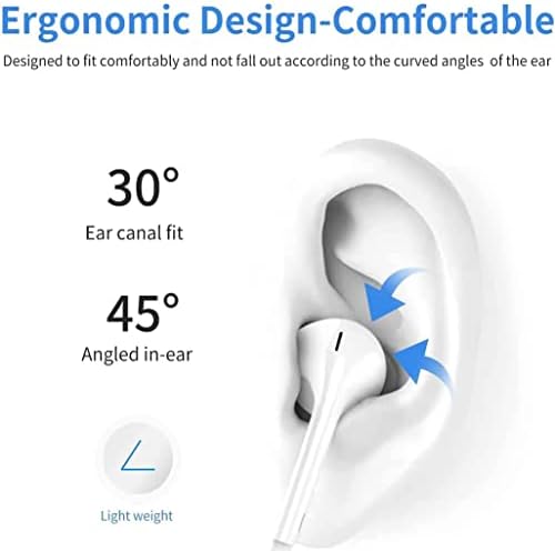 Apple Earbuds со молња конектор, стерео бучава откажувајќи изолирани жични слушалки Вградени микрофон и контрола на јачината на звукот