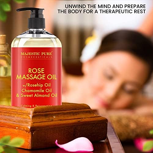 Величествено чисто масло за масажа на мускулите, масло за масажа на кокос, масло за масажа на роза и пакет за масло за масажа