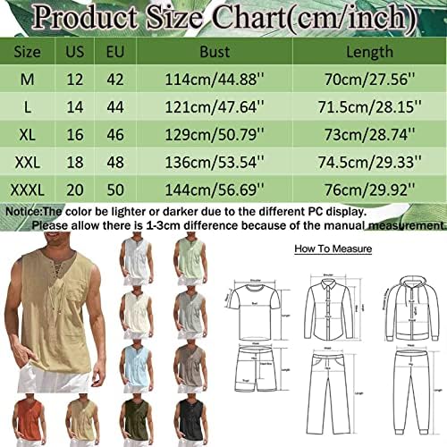 XXBR машки памучни постелнини кошули со ракави за влечење v вратот графички резервоар за печатење врвови опуштени вклопени плажа хипи -случајни