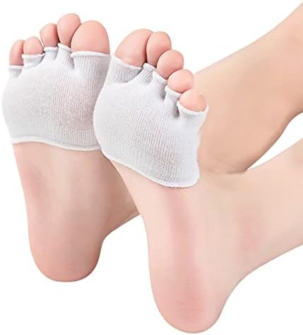 Womenенски јога спорт не се лизга отворени прсти чорапи Половина потпетица со пет чорапи со прсти момчиња чорапи