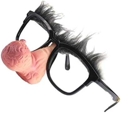 Besportble Смешни кловн носеви очила обликуваат реквизити големи нос чичко за чичко на чичко, реквизити за Божиќна Ноќта на вештерките,