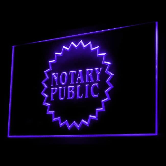 150002 НОТАРСКИ јавни овластени деловни услуги приказ LED светло неонски знак