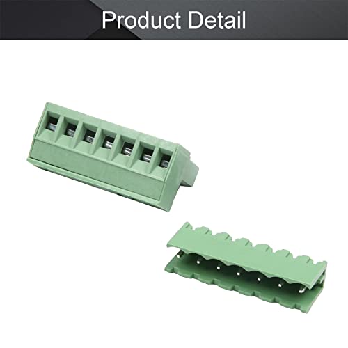 Fielect 6pair 5.08mm Pitch 7P приклучок за терминален блок конектор машки и женски за PCB пластична зелена