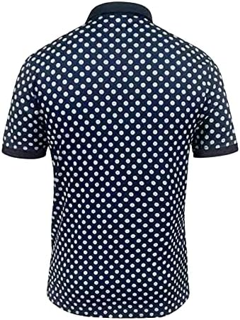 Зипер Поло кошули за мажи Краток ракав Обичен тенок вклопување основен полко -точки тренинг спортски голф лапел врвови врвови