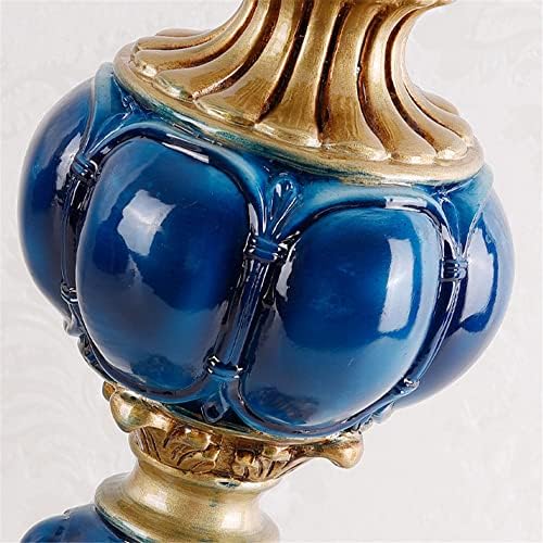Најдобро е да се купи луксузна сина затемнета ламба за тифани, викторијански накит за накит, цветно крпа Арт+смола