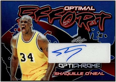 Shaquille O'Neal Auto 2022-23 Leaf Optichrome 1/4 Оптимален напор автограм Лејкерс Меџик Мт-МТ+ НБА кошарка