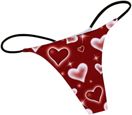 Денот на в Valentубените Ден на секси грлови жени усни печатат гаќички за бек, непослушен за секс/игра со ниски ленти за истегнување на половината