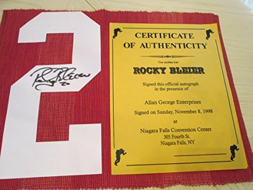 Шоуто Роки Блејер потпиша само во фудбалски дрес на челичари 2 -то само -комес со сертификат за шоу.