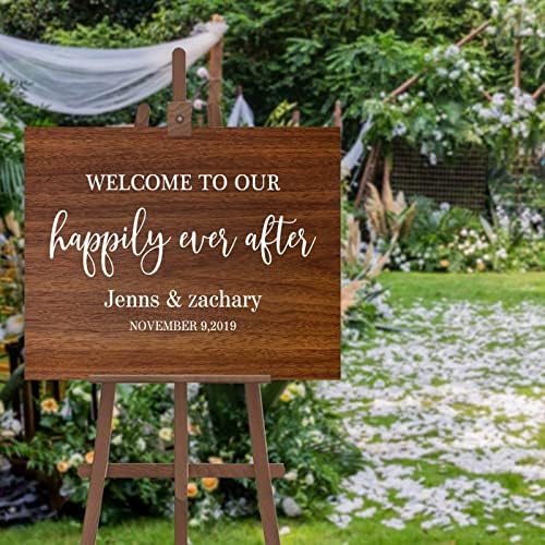 Знак за добредојде на свадбата - знак за свадба од дрво - рустикален декор за свадби 20x30 инчи