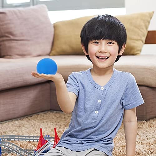 Nuobesty 2pcs бавни топки играчки декомпресија топка рака за печат, подвлечете топки сини виолетова притисок стрес стрес опуштено