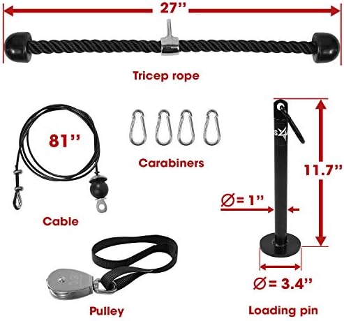 Да4сите Лат Макара Систем Со Плоча Вчитување Игла &засилувач; Повлечете Надолу Трицепс Јаже-Крајната Кабел Макара Додатоци За