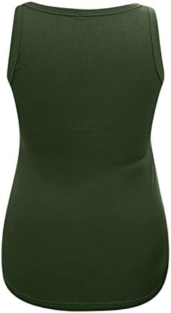 PMMQRRKUU жени лажички резервоар за вратот на горниот дел од предниот дел од кошулата без ракави камизола врвна плетена блуза обична маица