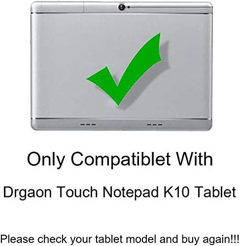 Cherrry for Dragon Touch K10 Case, хибриден тешки шок-изобилен дефанзивец солиден заштитен случај на куќиште со Stand for Dragon Touch K10/GTYD