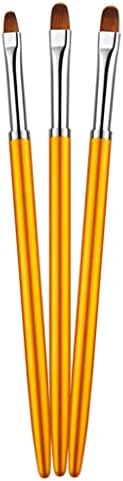 Lepsjgc 3pcs/Постави метална рачка за нокти метална рачка за цртање гел градежникот за четка за пенкало за маникир со цвеќиња со ливчиња