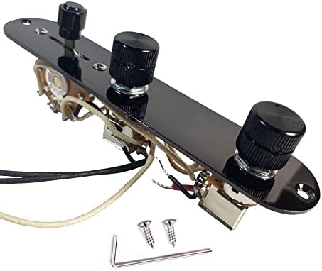 Склопување на контролна плоча за гитара Lamsam, натоварен 3-насочен прекинувач за сечило со двојно притискање Потенциометар тенџере
