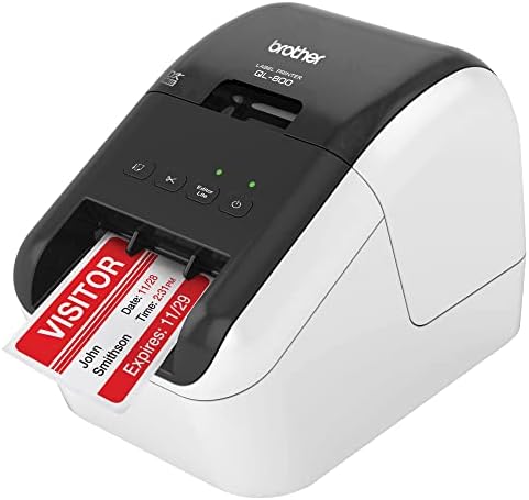 Брат QL-800 Професионален Печатач За Етикети - ЖИЧНА USB Конекција-Црно И Црвено Печатење, Широк 2.4, 300 x 300 dpi, 93 Етикети Во