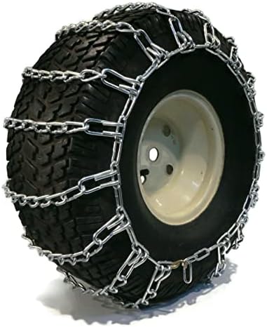 Продавницата РОП | Пар од 2 ланци на гуми со врски 22x11x10 за косилка за тревници Johnон Деер, трактор за возење