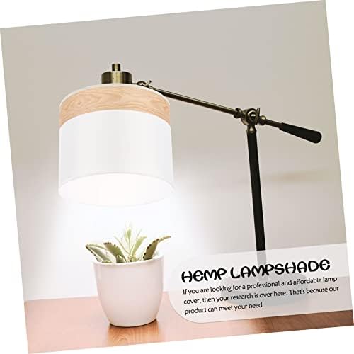 Uonlytech шема лустер мал тапан од дрво домашен сенка за лабави за лампи за ламба за заменска ламба за замена на ткаенина за гроздобер под -wallиден