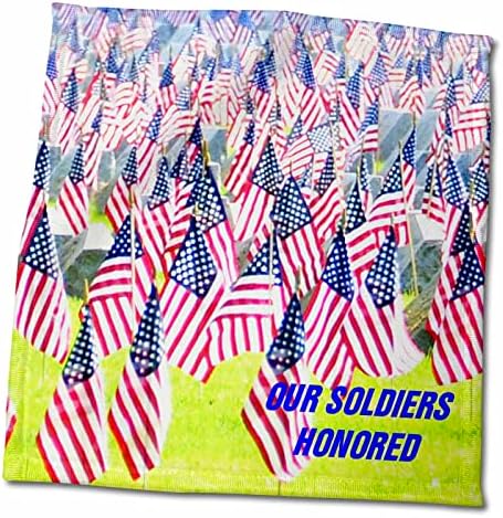 3drose Флорен патриотски - знамиња на САД на гробиштата на војниците - крпи