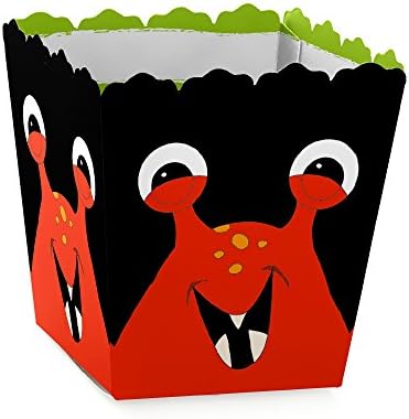 Monster Bash - Партиски мини кутии за фаворизии - Малку чудовиште роденденска забава или бебешки туш лекуваат кутии за бонбони -