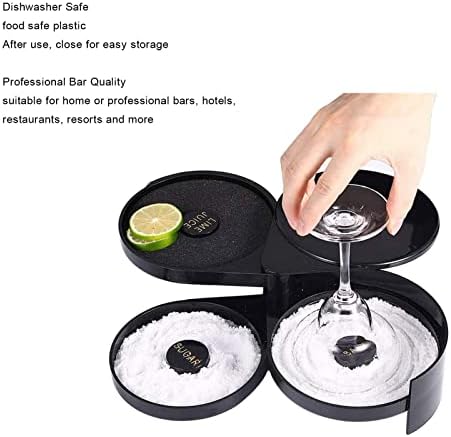Бар стакло риммер, професионален 3 ниво етикетирана фиока шанкер алатка шеќер сол рајмери ​​машина за миење садови безбедно црна за хотели