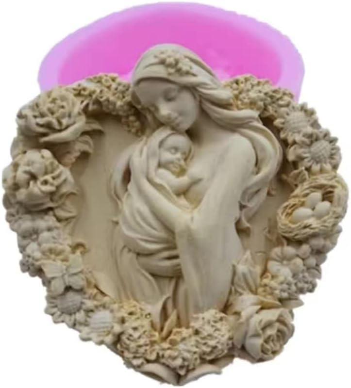 Редксин мувла Дева Марија Ангел Бебе силиконски сапун со сапун од свеќи од свеќи за мајки рачно изработен сапун, свеќи, чоколадо, бонбони, изработка
