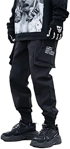 Афлиш Еден Менс џогерс панталони долги мулти-џебови на отворено модно случајно џогирање кул пантолона со влечење