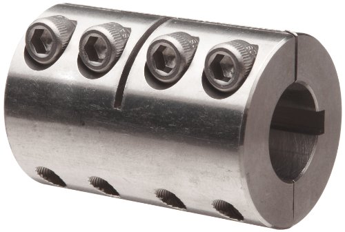 Ruland SPC-8-8-SS Дво-парчиња стегање Цврсто спојување со клуч, не'рѓосувачки челик, 1/2 Bore A дијаметар, 1/2 Bore B дијаметар,