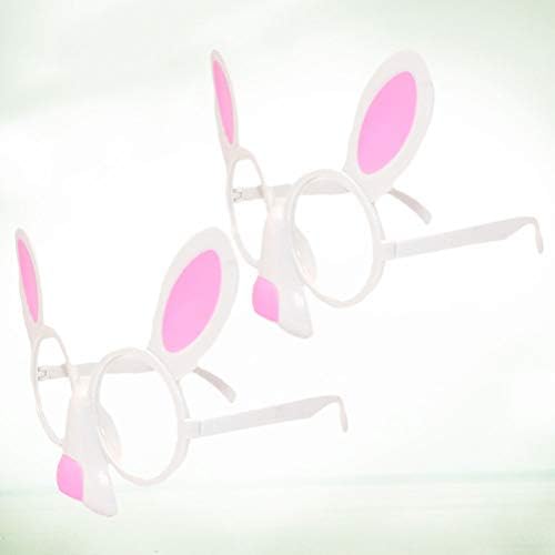 Амосфун Велигденски зајачки очила Очила Смешни очила за очила Фото реквизити за пристап за забави за забави за декор користат очила