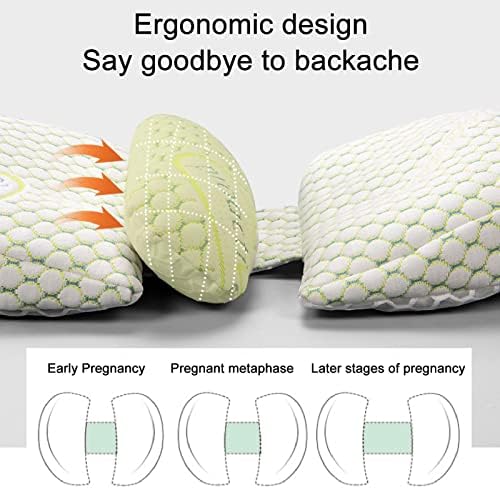 Кејнсо бременост за спиење клин перница, во облик на мека поддршка, цветно печатено ергономско породилно клин перница за бремени жени