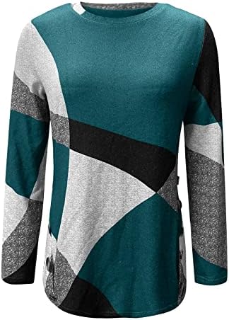 Пролетни врвови жени 2023 кошули со долги ракави за жени плус големина Y2K облека удобна обична екипаж џемпери мода туника