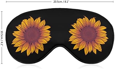 Сончоглед Печатена маска за очи за спиење мека капаче за очи за очи со прилагодлива лента за ноќни очила за очила за мажи за мажи