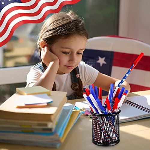 Еастијско американско знаме пенкала Масовно патриотски САД гел мастило пенкало Денот на независност Пенка starsвезди ленти со