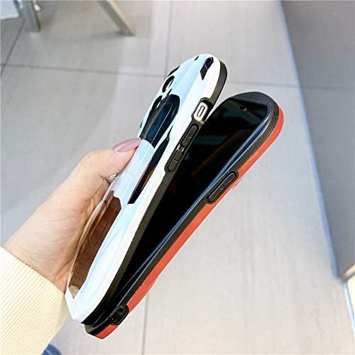 Sunswim Компатибилен со Iphone 12 Pro Max Случај Со Заштитен Капак На Објективот На Фотоапаратот Смешен Симпатичен 3d Спортски Автомобил Флексибилен