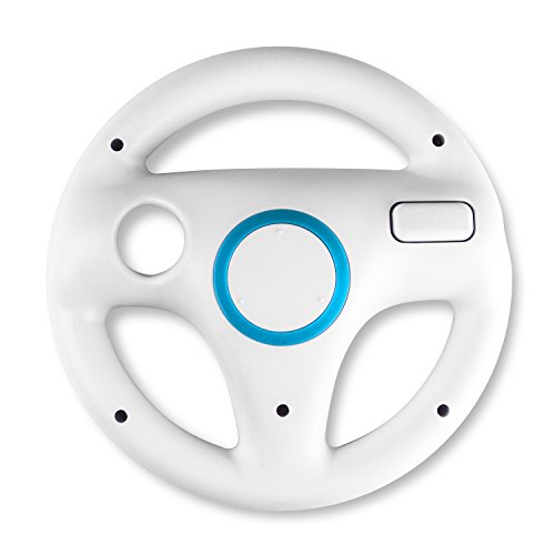 Beastron компатибилен со Nintendo Wii Mario Kart Racing Wheel 2 парче, бело